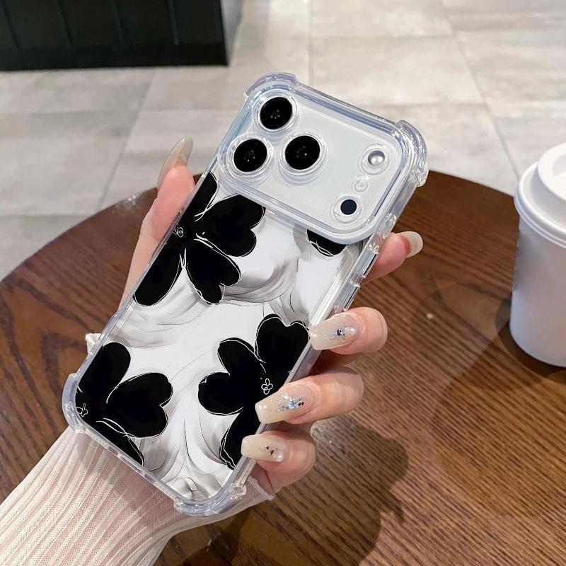 Capa para iPhone 11 12 13 14 15 16 17 Pro Max XS Max Capa para celular Com Padrão Vaca Preto e Branco — imagem 2 de 2