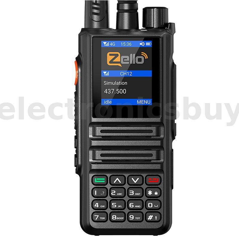 ABBREE GP-889 Modo Duplo Walkie Talkie Zello 4G Rádio UHF 400-470MHz WiFi Bluetooth Tipo-C Longo Alcance PTT Botões Pres