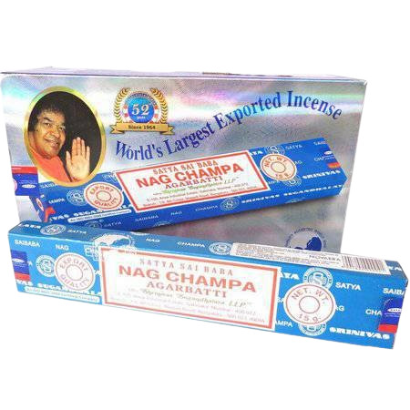 Incenso Satya Sai Baba Nag Champa Agarbatti Pacote de 12 Caixas de incenso 15 g Cada