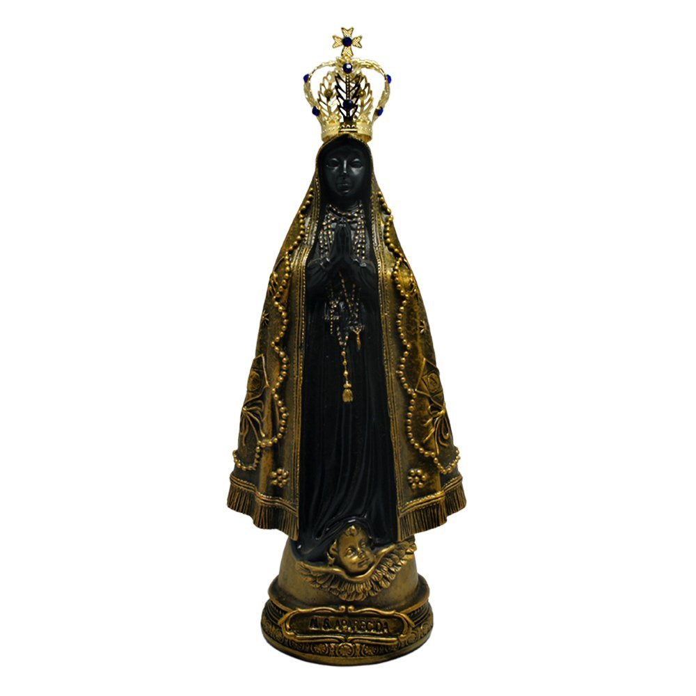 Imagem CATOLICA Nossa Senhora Aparecida Mármore Bronz GRANDE