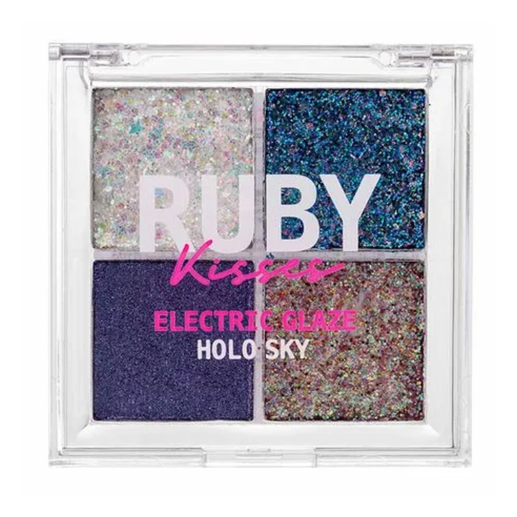 PALETA DE SOMBRAS EYESHADOW GLITTER HOLO SKY RUBY KISSES