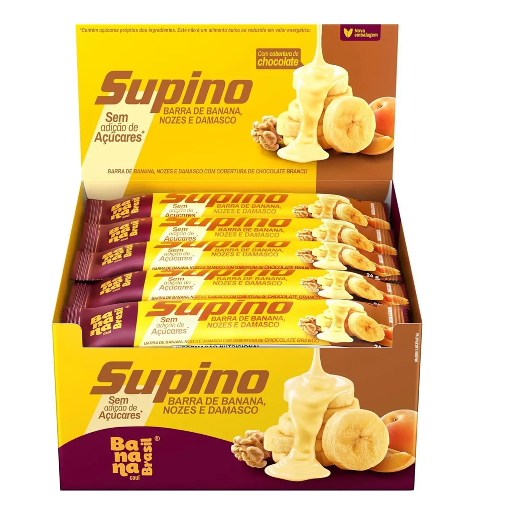 Barra Supino Zero Banana, Nozes E Damasco 20un 24g