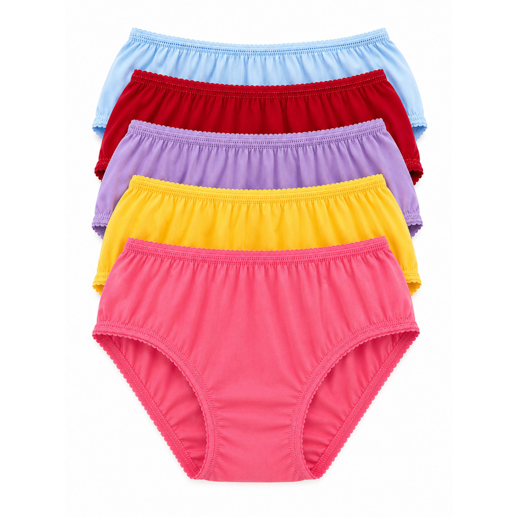 Oferta Pacote 3 Calcinhas Infantis Algodão Menina Confortável Cores Sortidas Promoção