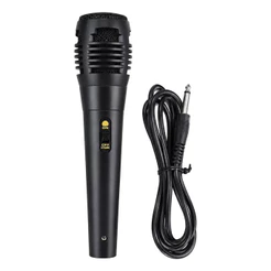Microfone Dinâmico Com Fio Karaokê Caixa De Som P10 Universa