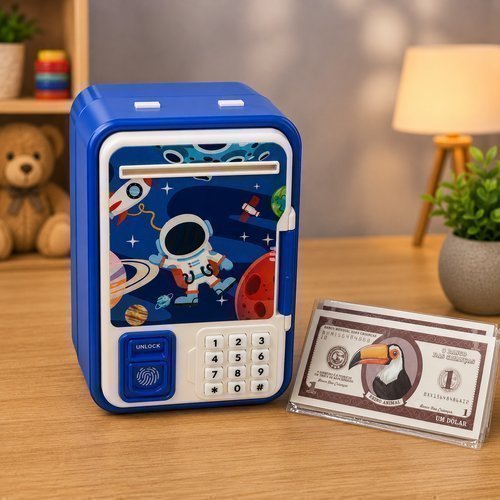 Cofrinho Eletrônico Infantil com Senha e Impressão Digital