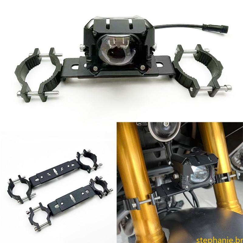 Melhor Braçadeira Dupla Suporte Luz Da Motocicleta Força Liga Alumínio Para Guidão 22-32Mm
