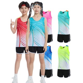 Roupas infantis de atletismo, exame físico, estudantes do ensino fundamental, competição, roupas esportivas, maratona, c
