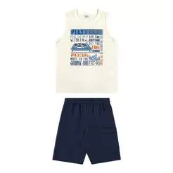 Conjunto Infantil Menino Regata Ritmos Elian Bege