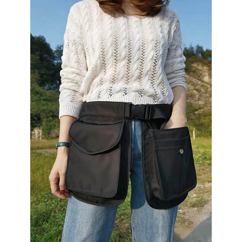 Multifuncional grande bolso esportes ins na moda leve cinto cintura saco avental ao ar livre com zíper à prova dwaterpro