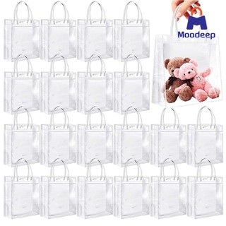 20 pacotes de bolsa com alça transparente para presentes de Natal, casamentos e festa de aniversário