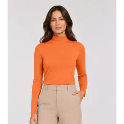 Blusa Manga Longa Básica Select Laranja