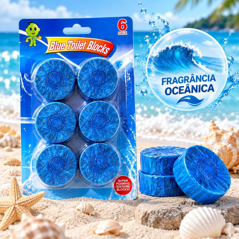 Oferta Tabletes Desodorizantes para Reservatório do Banheiro Aroma Floral Oceânico e Pêssego Frescor a Cada Descarga