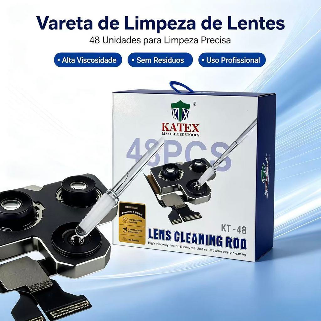 Haste Limpeza Lente Câmera KATEX KT-48 48un, Sem Resíduo, Reparo Celular Profissional