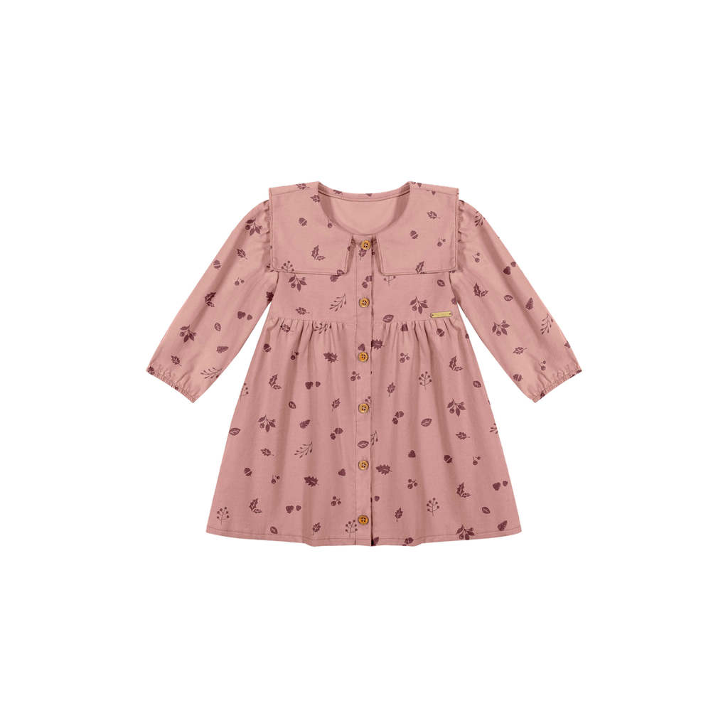 Vestido Bebê Menina Manga Longa Com Gola Colorittá Rosa · foto 2