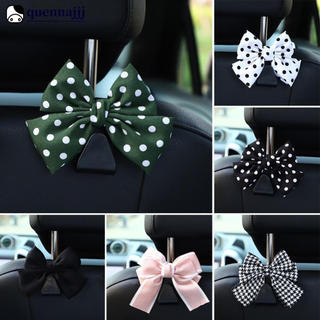 QUENNA Bonito Bowknot Assento De Carro Encosto De Cabeça Ganchos Armazenamento Cabide Traseiro Organizador Titular Acess
