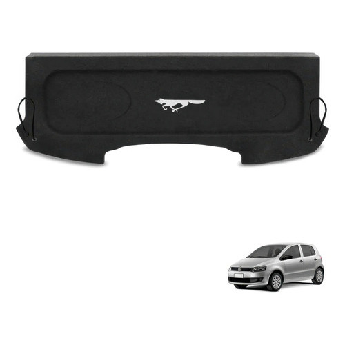 Tampão Porta Malas Bagagito Fox 2003-2022 Grafite Cordão 4 Portas Com Cordinhas Furação Para Falante