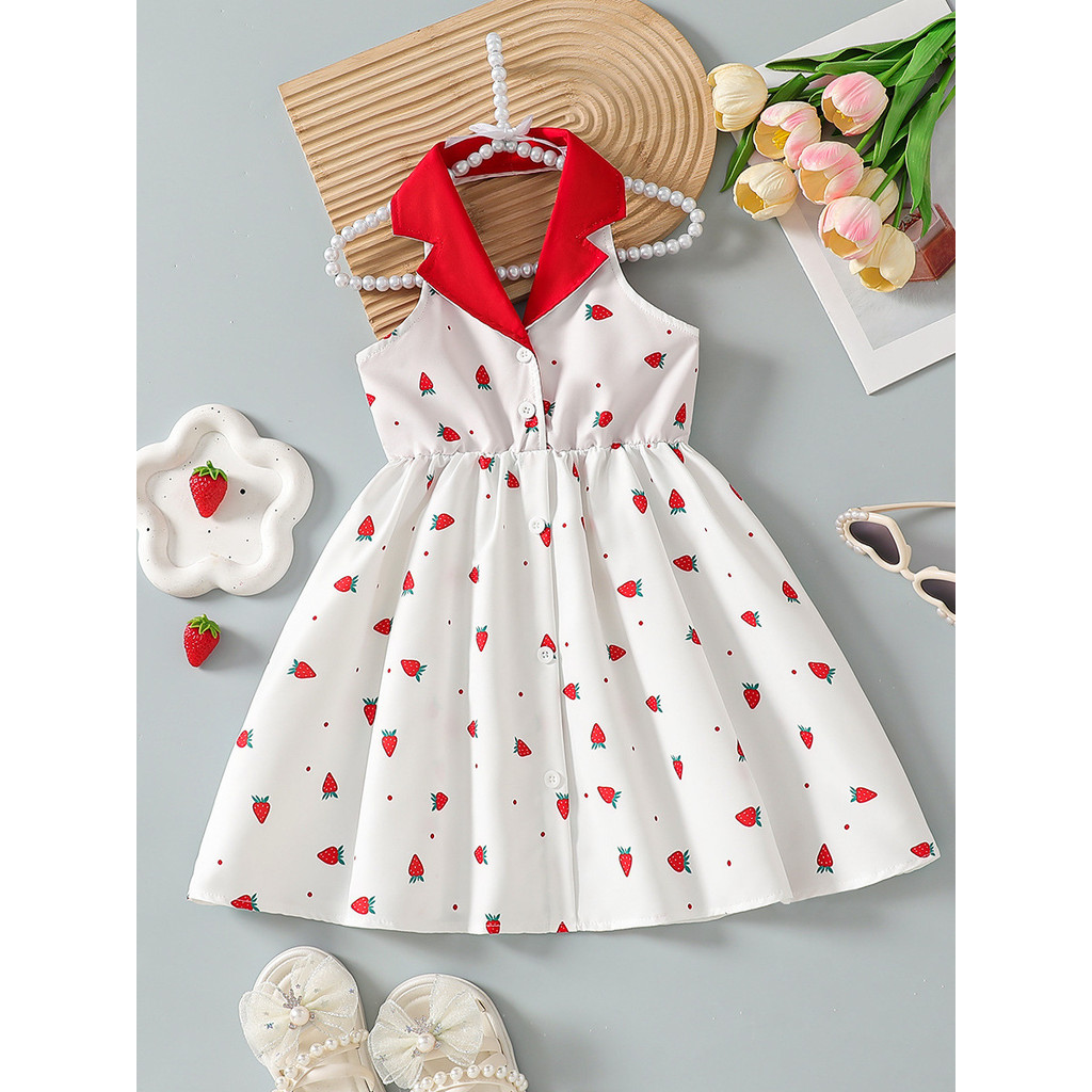 Yeer 2026 Comércio Exterior Amazon Venda Quente Novo Vestido de Princesa de Venda Quente Halter Lapela Vestido Estampado