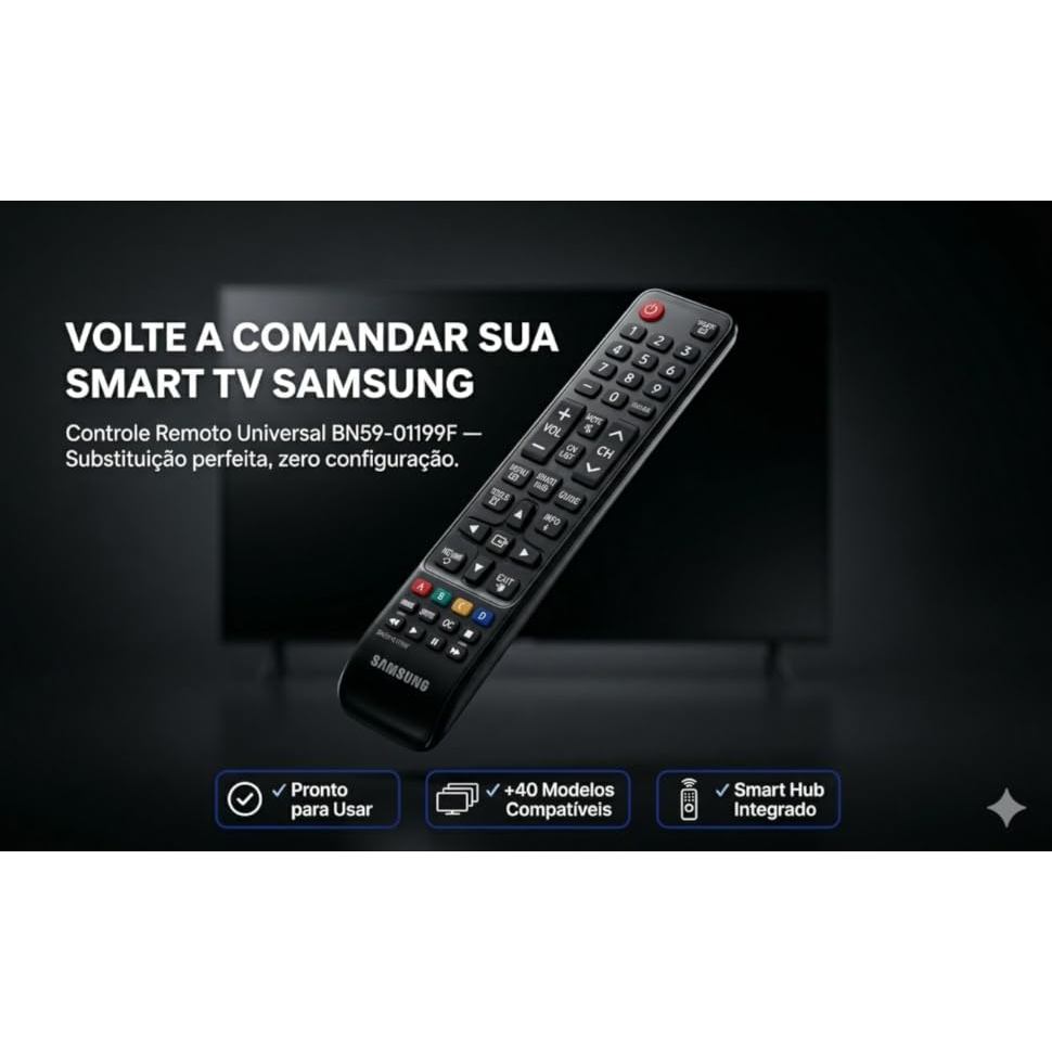 Controle remoto universal para todos os televisores Samsung, substituição para todos os televisores LCD LED HDTV Samsung