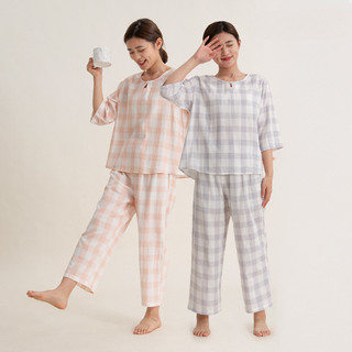 Pijamas de fio duplo feminino pijamas de verão algodão feminino primavera roupas para casa fio de algodão puro fio duplo