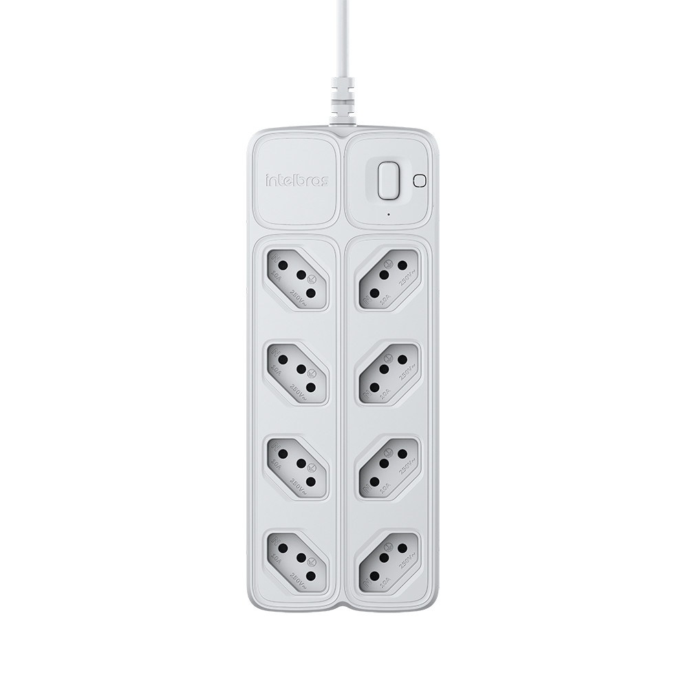 Protetor Eletrônico Intelbras com 8 Tomadas EPE 2008 Branco