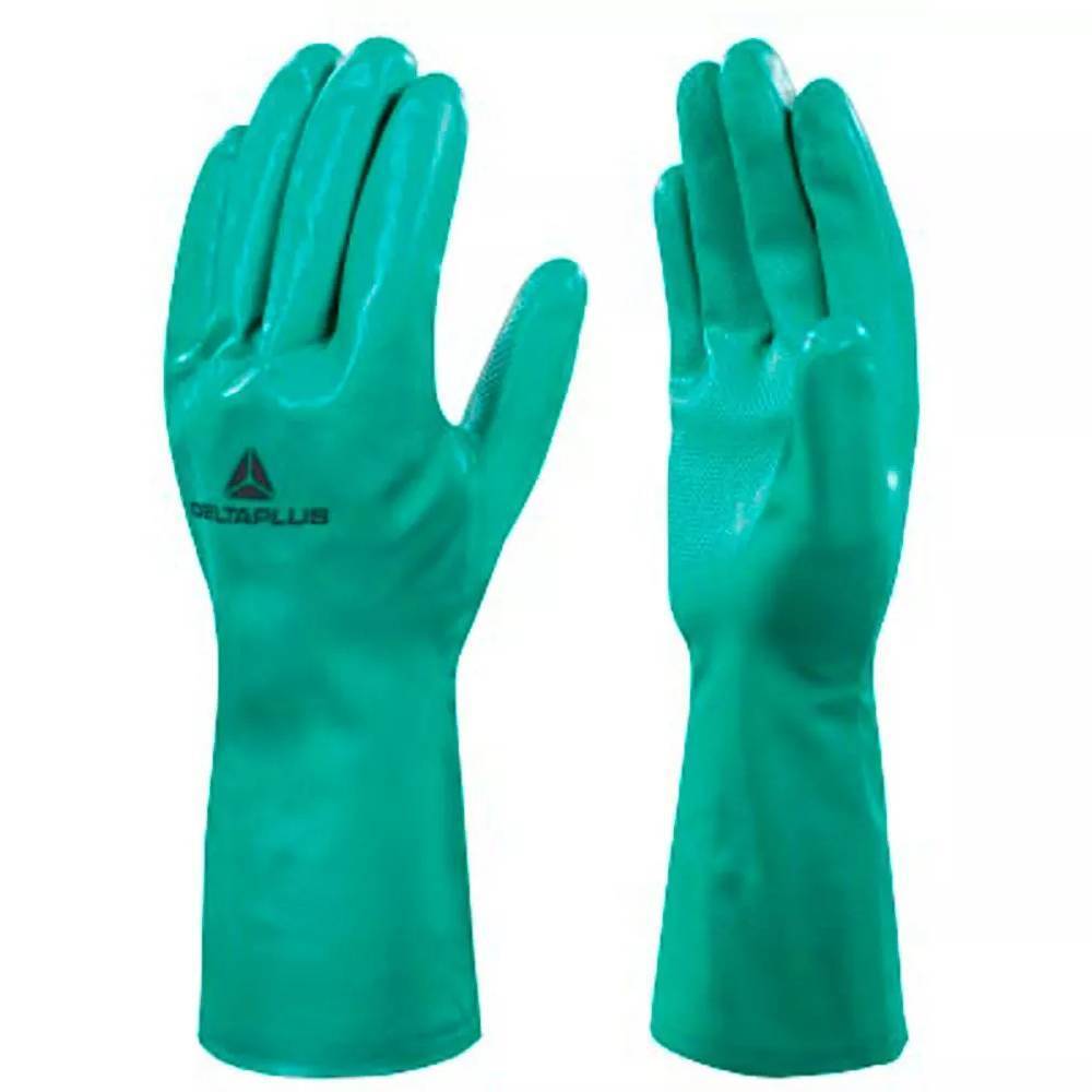 Luva de látex nitrílica flocada 33 cm Delta Plus G