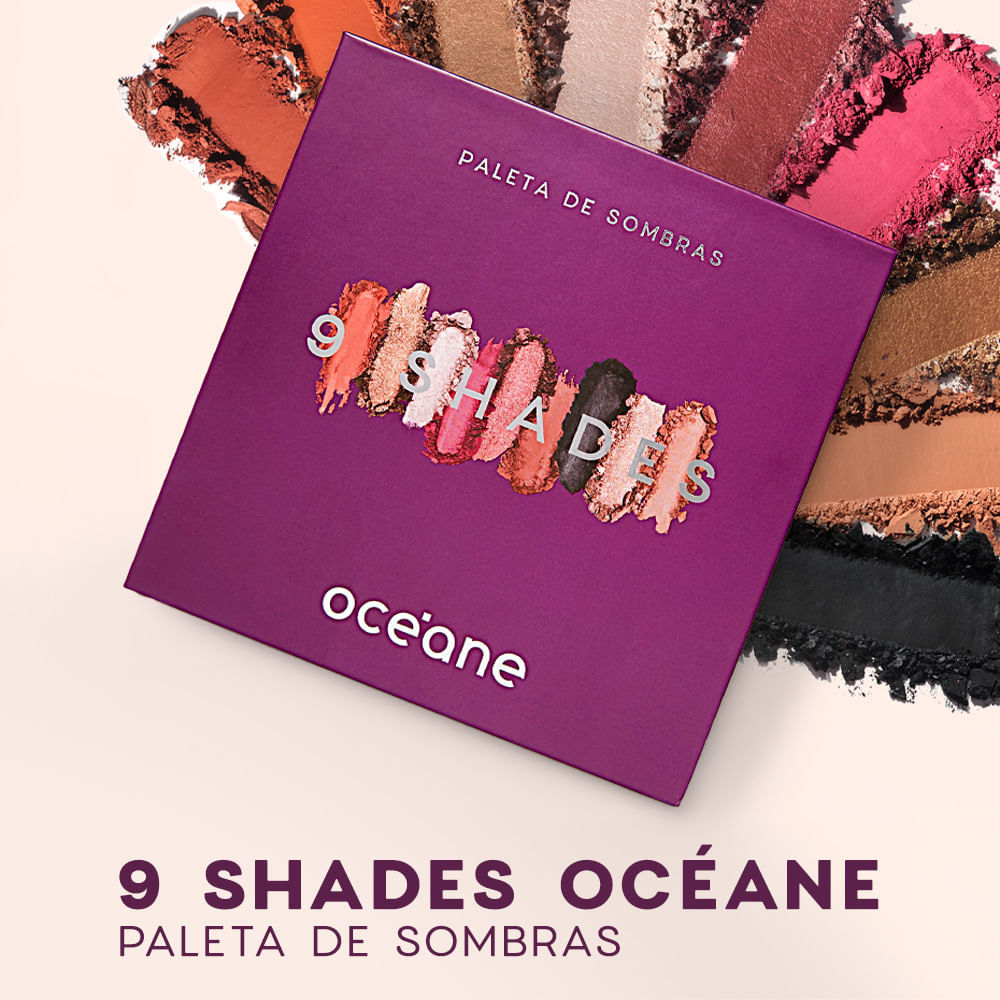 Kit Paleta de Sombras 9 Shades + Paleta de Sombras 12 Shades Océane Purple (2 Produtos)