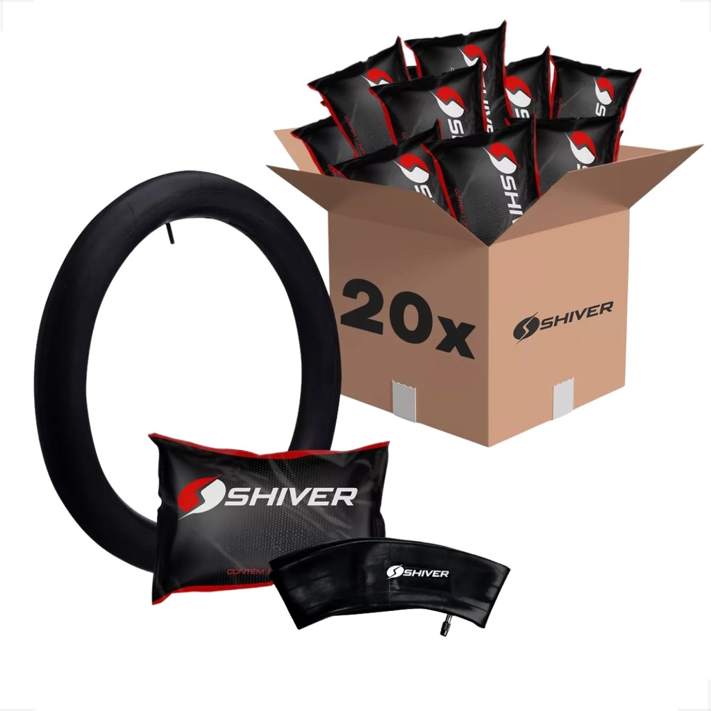 20 UNIDADES KIT CAMARA DE AR SHIVER BICICLETA INFANTIL ARO 24 175 195MM ATACADO REVENDA BICO GROSSO · foto 2