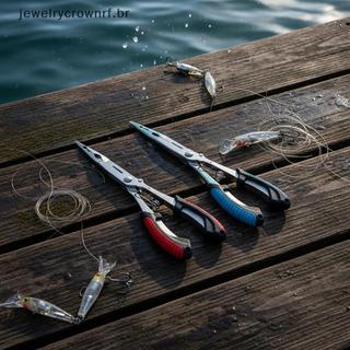 Alicate De Pesca Multifuncional De Aço Inoxidável , Nariz Longo , Alça Antiderrapante , Cortador De Linha Resistente Par