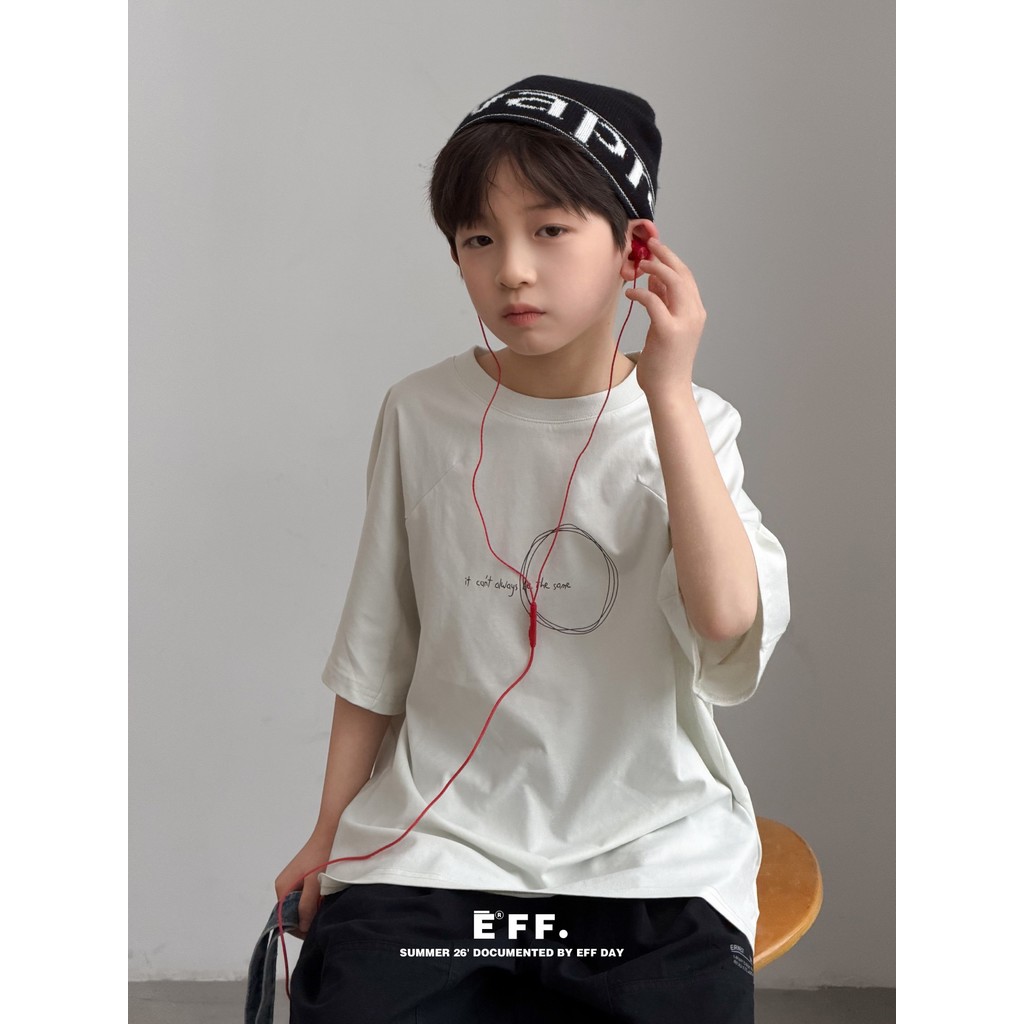 Eff EF eff Street wear Ec médio grande meninos usam temporada de verão camiseta de manga curta crianças versão coreana c