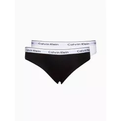 Kit 2 Calcinhas Menina Mini Modern Cotton Calvin Klein Underwear - Preto / Branco