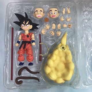 Figura de ação Dragon Ball SHF em PVC/Móveis de Nuvem/Infância/Son Goku