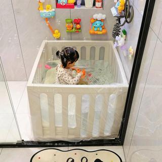Piscina de brincar com modificação de cerca!Saco de banheira descartável casa de verão com cerca de bebê filme plástico 