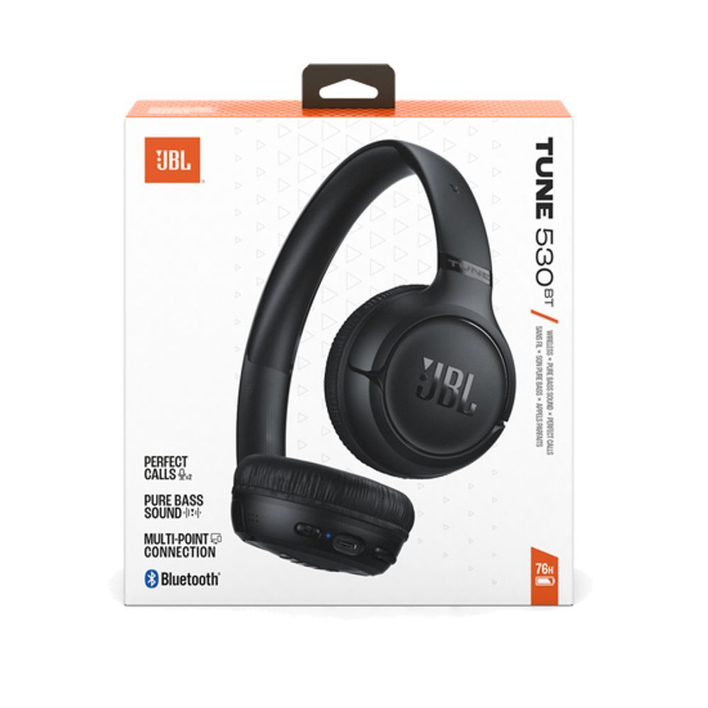 Fone de Ouvido Bluetooth JBL Tune 530BT Headphones On-ear Preto