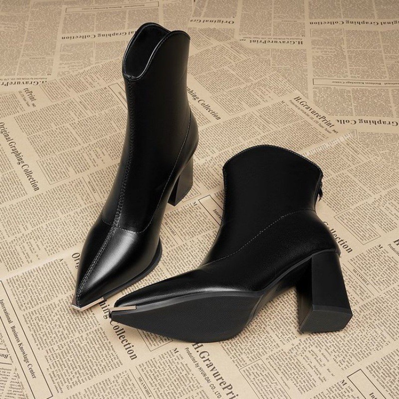 Antiderrapante forro de lã botas curtas Retro Martin botas pequenas botas curtas botas femininas outono inverno novo est