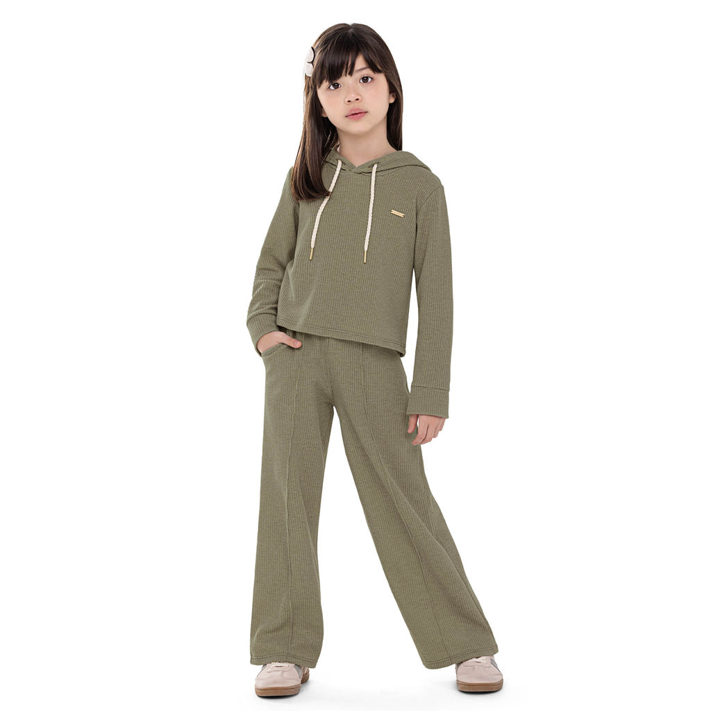 Conjunto Infantil Menina Malha Tricô Colorittá Verde