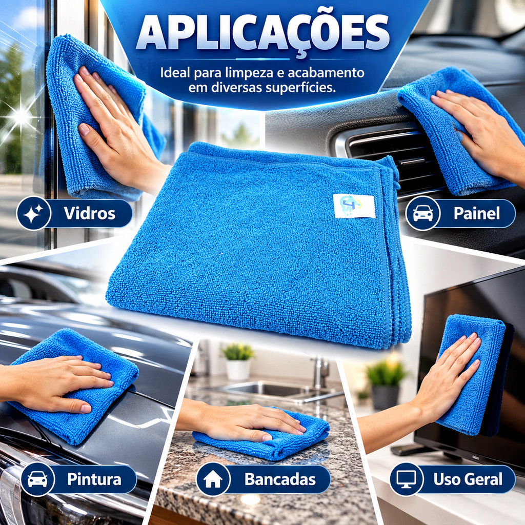 Toalha Automotiva Para Secagem 50x90 Alta Qualidade - 230gsm — imagem 2 de 2