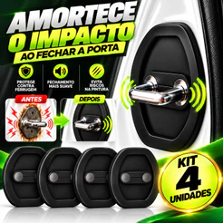 Jogo 4 Protetor Batedor de Porta Automotiva Antirisco e Amortecedor de Impacto Batedores Carros Automóveis