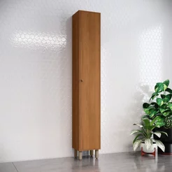 Paneleiro 1 Porta com 4 Prateleiras Venaly Marrom/Cinamomo