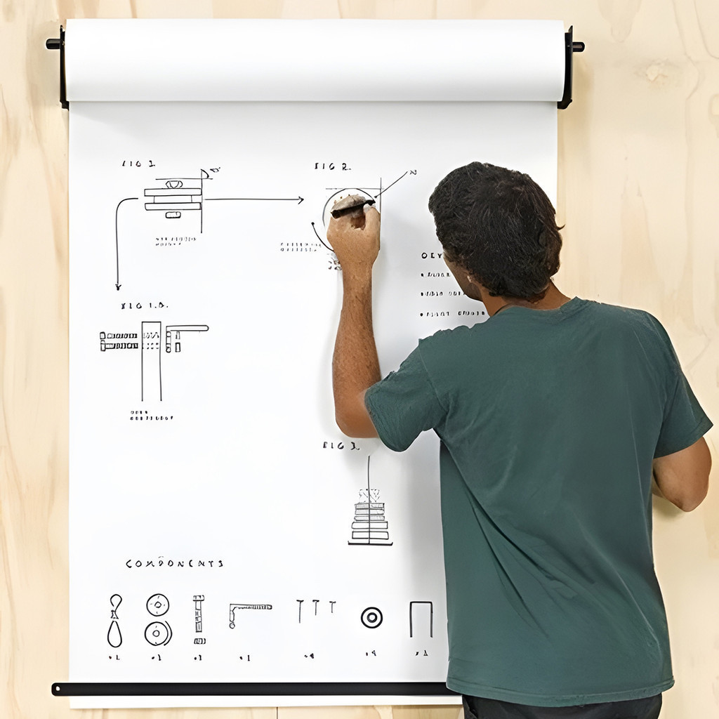 Papel Kraft Branco Monolúcido 75g Com 60cm De Largura x 10 Metros — imagem 2 de 2