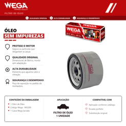 Filtro De Oleo Renault Clio Kangoo Logan Sandero – Wega WO200
