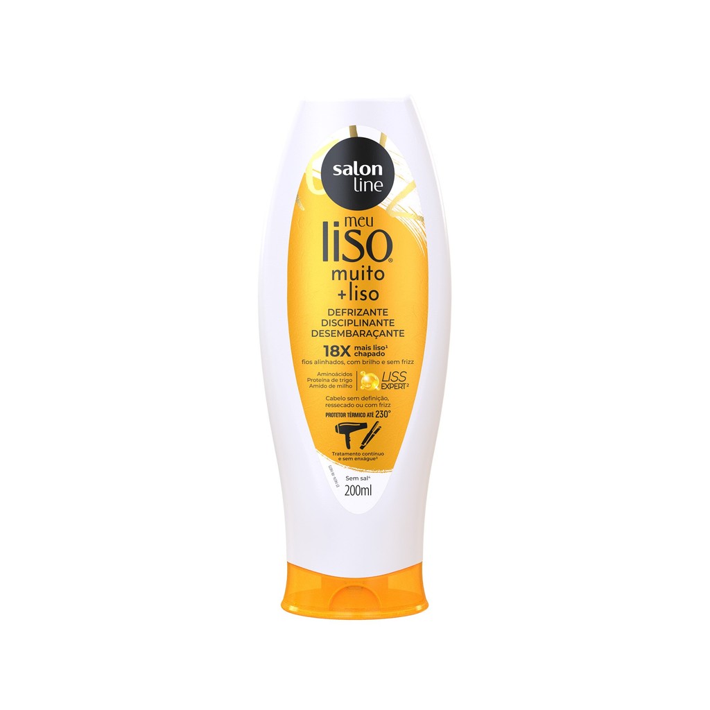 Defrizante Protetor Térmico Meu Liso Muito + Liso Salon Line 200ml em Oferta na Shopee