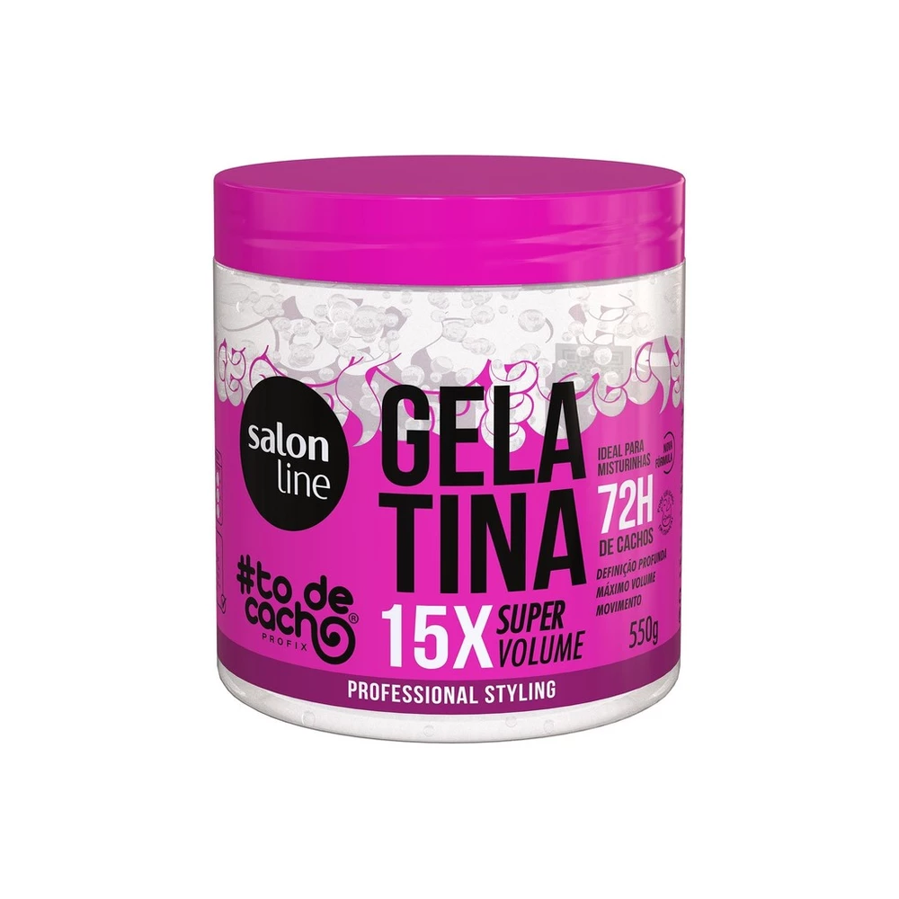 Gelatina #todecacho Super Volume Salon Line 550g