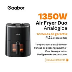 Gaabor Fritadeira Eletrica 220V 4,2L Sem Oleo Duplo Botao Janela Visor Grande AF45M02A