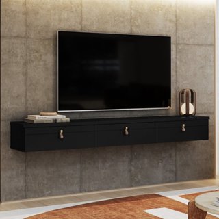 Rack Suspenso para Tv até 65 Polegadas 180cm Line Preto em Oferta na Shopee