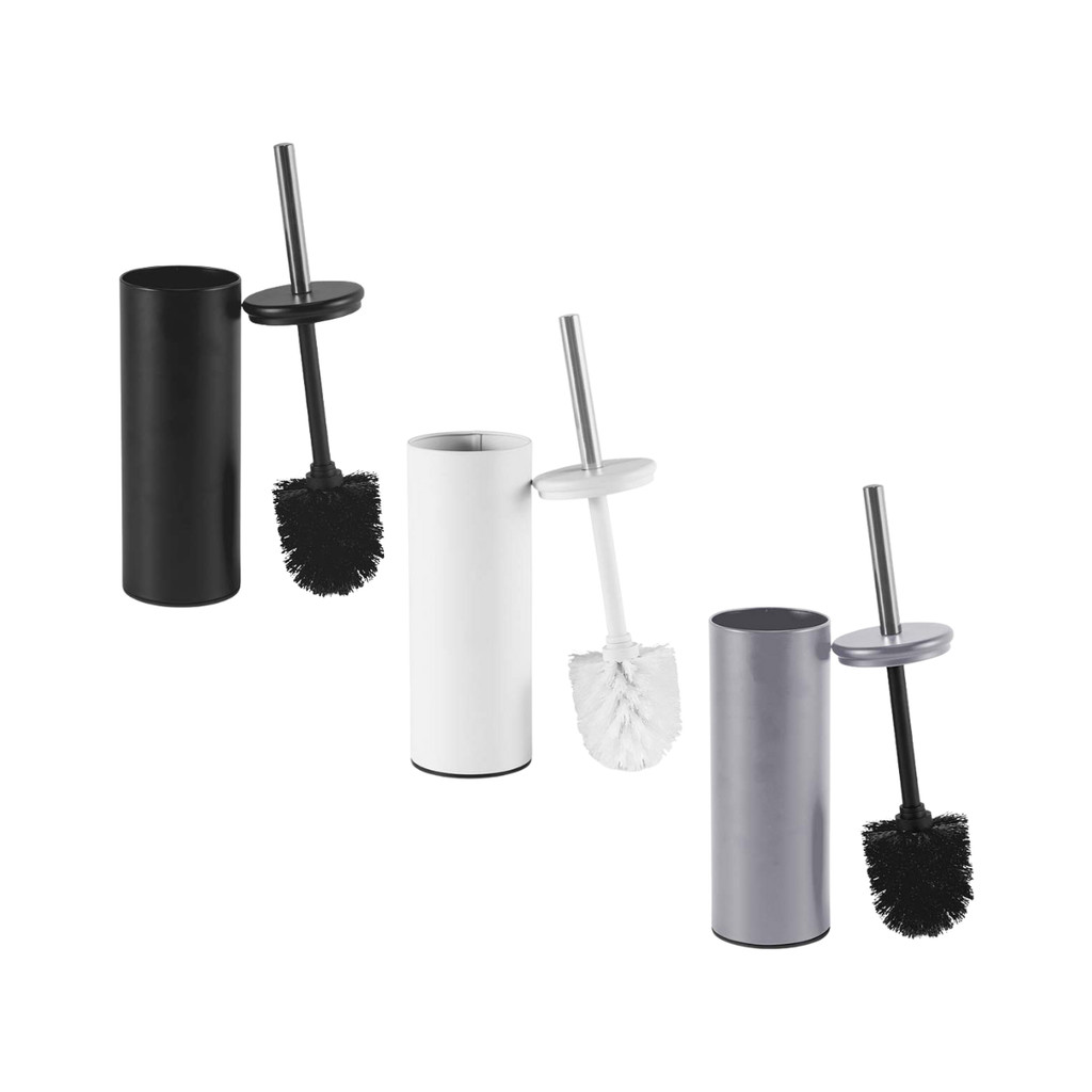 Escova Sanitária Vaso Inox Com Tampa e Suporte Limpeza Banheiro Cores Variadas