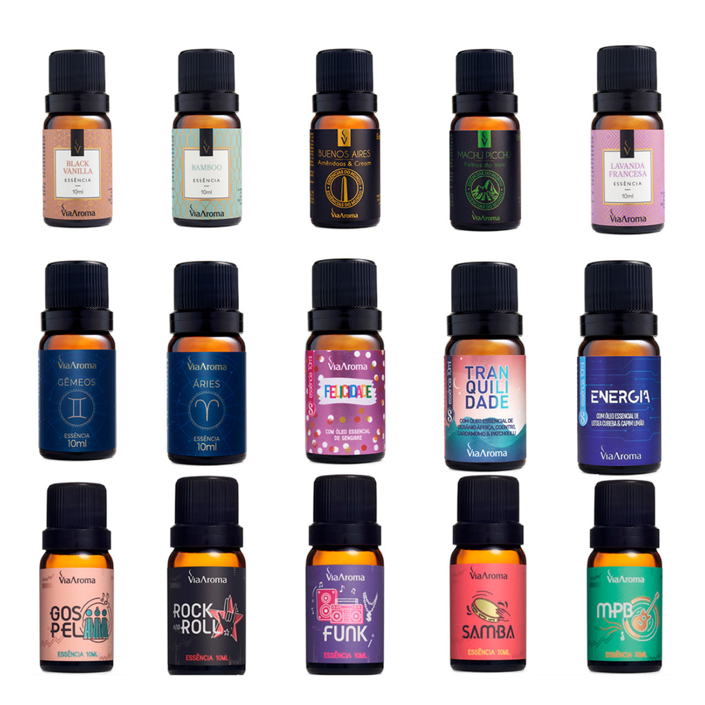 Essência Via Aroma 10ml Para Difusor elétrico Aromatizador Ultrassônico Perfume para ambientes