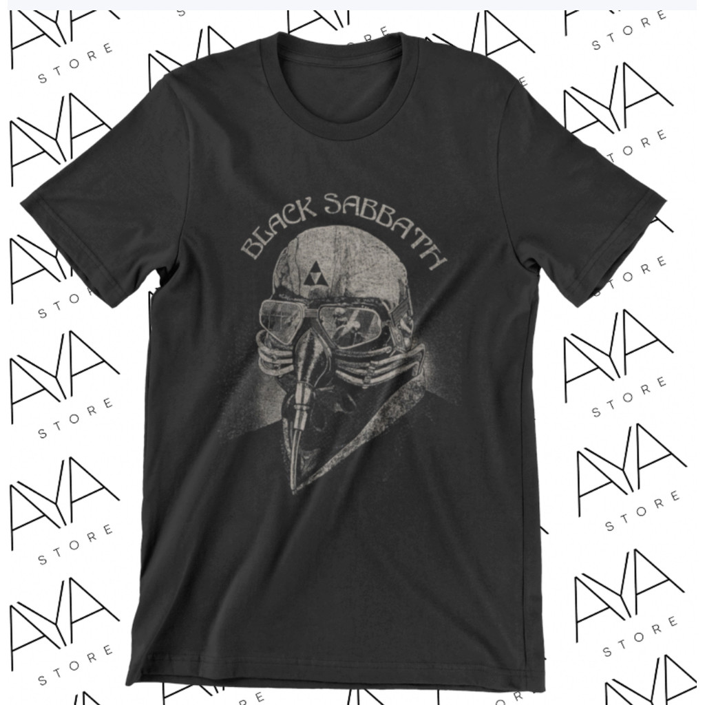 Camiseta Black Sabbath Tony Stark Mask Unissex 100% Algodão Premium Streetwear Envio Rápido Varias Cores! Plus Size Rock