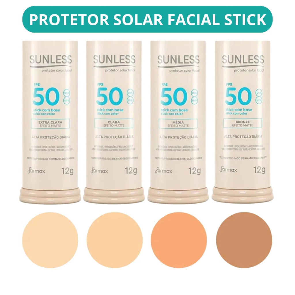 Protetor Solar Facial Sunless Stick FPS 50 12g