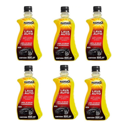 Cx \ 6 Shampoo Automotivo 500ml - Radnaq