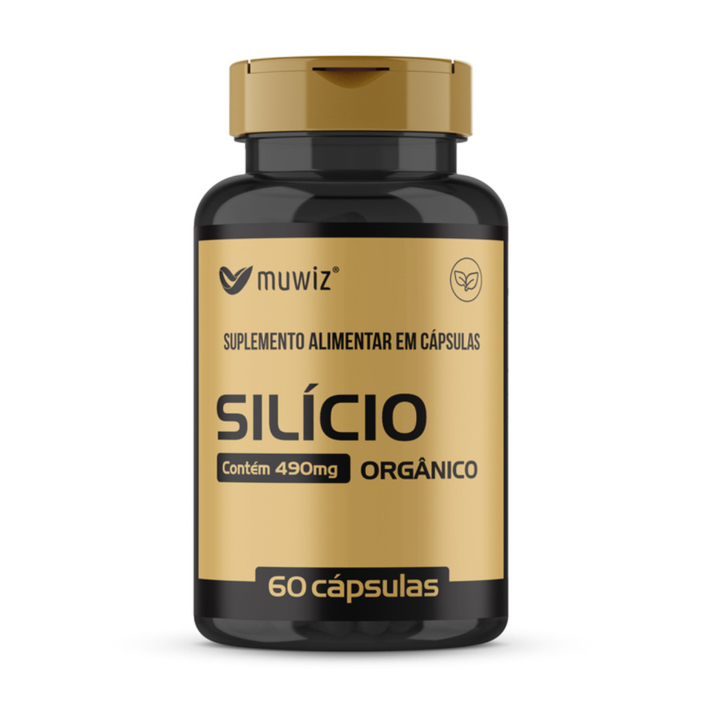 SILICIO ORGANICO 490MG PARA FORTALECIMENTO COM 60 CAPSULAS MUWIZ em Oferta na Shopee